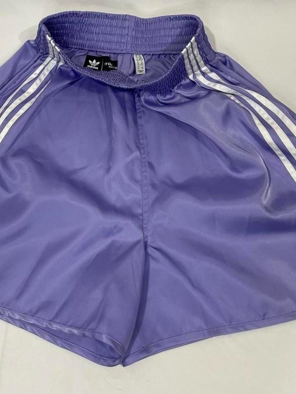 adidas Lavender Athletic Shorts with White 3-Stripes